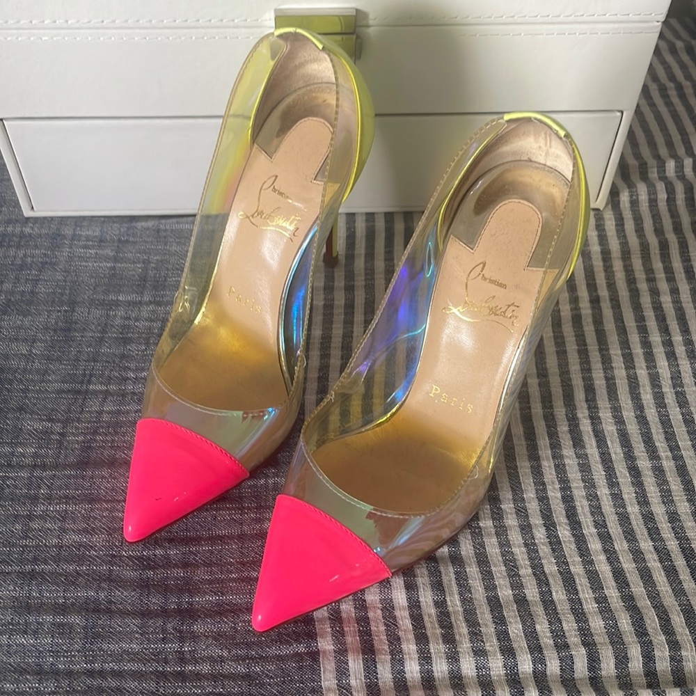 Louboutin 36 1/2 Neon Heels